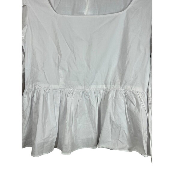 Tuckernuck NWT Hyacinth House‎ Clemons Long Sleeve Puff Blouse White L Boho - Picture 3 of 13